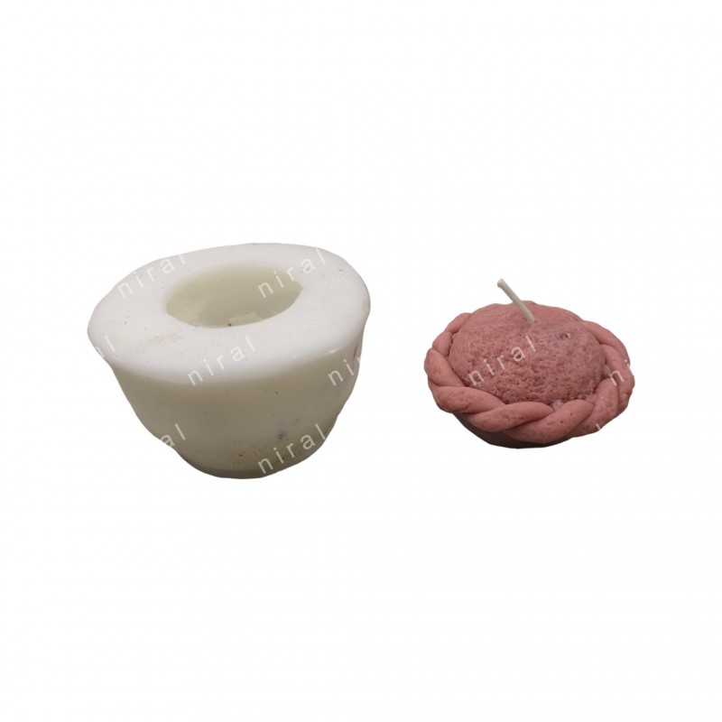 Round Gujiya Silicone Candle Mould HBY875, Niral Industries