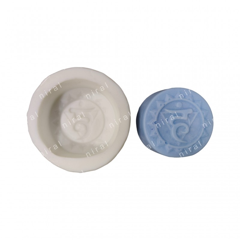 Throat Chakra Blue Colour Silicone Candle Mould HBY883, Niral Industries