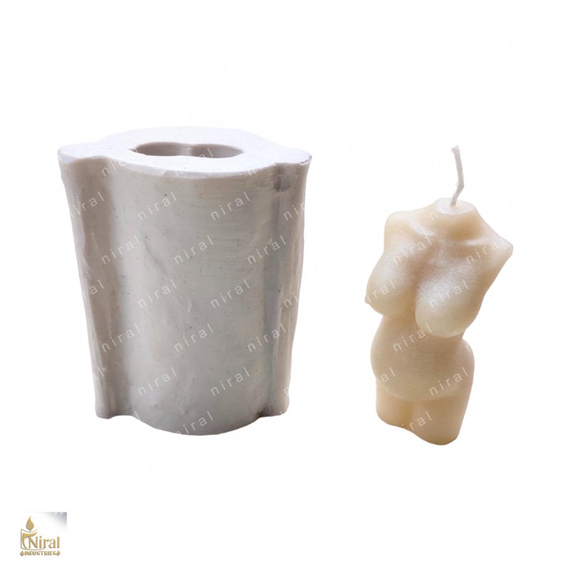 Pregnant Torso Silicone Candle Mould HBY743, Niral Industries