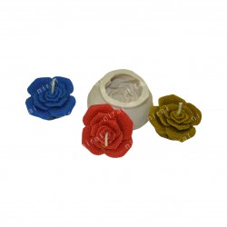 Rose Flower Silicone Candle Mould SL640, Niral Industries