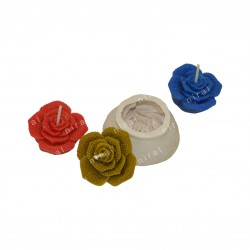 Delicate Rose Silicone Candle Mold HBY247, Niral Industries