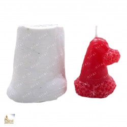 Santa Hat Curve Candle Silicone Mould HBY765, Niral Industries