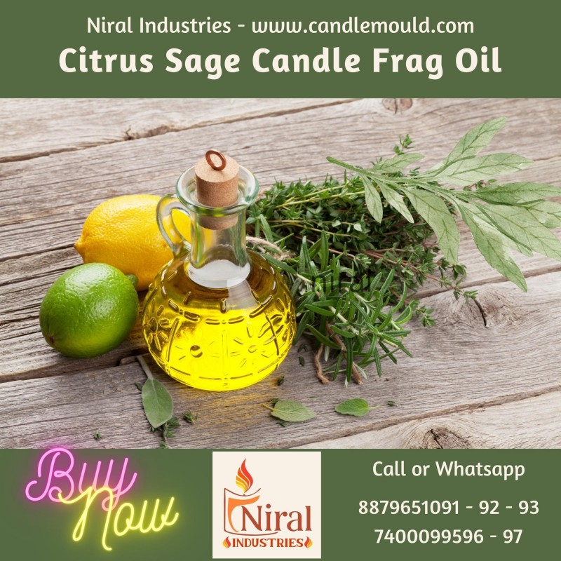 Niral's Citrus Sage Infinite Candle Fragrance Oil Candle Perfume 25 ml