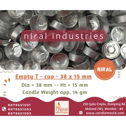 Niral's Empty T - Cup, Thick - 38 x 15mm