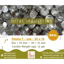 Niral's Empty T - Cup, Thick - 35 x 15mm