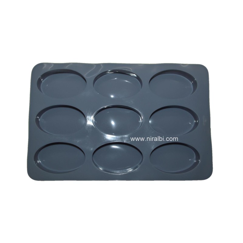 Silicone Oval Shape 9 Cavity Soap Mould