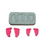 2 pair of Baby Shower Feets  Silicone Candle Mould
