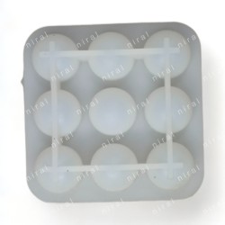 9 Cavity Chocolate, Coffee, Ice Bomb Balls Transparent Silicone Mould SP32400, Niral Industries