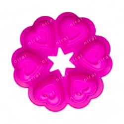 Multi-Use Silicone Heart Mould - 6 Cavities