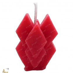 Rhombus Diamond Cut Heart Silicone Candle Mould  HBY770, Niral Industries