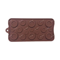 19 Cavity Buttons Shape Silicone Chocolate Mould