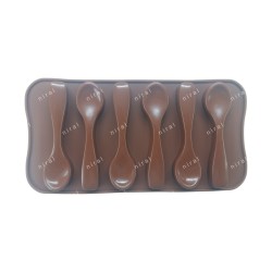 Silicone Spoon Shape Chocolate Cake Mould Sugar Candy Decorating Baking Mould for Kitchen BK51168, Niral Industries