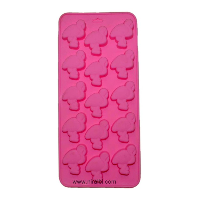 Silicone 15 Cavities Flamingo Shape Chocolate Fondant Jelly Mould SP32216, Niral Industries