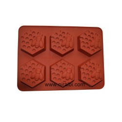 6 Cavity Honey Bee Silicone Mould Soap Cake Mould Handmade DIY Craft SP32185, Niral Industries