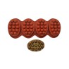 4 Cavity Massage Bar Ellipse Silicone Mould Soap Tray 3D for Candle Baking Fondant Decor Tool SP32195, Niral Industries