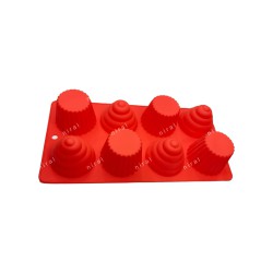 Silicone 8 Cavity Mould for Muffin, Cup Cake Tray