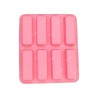 Silicone 8 Cavities BEESWAX Embedded Ice bar Soap Tray