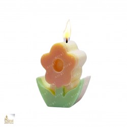 Leafy Flower Pillar Silicone Candle Mold HBY771, Niral Industries