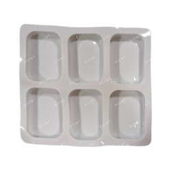 6 Cavity Silicone Rectangle Soap Mould for Handmade Soap Making (6 Cavity White Mould) SP32418 Niral Industries