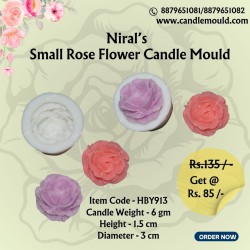 Small Rose Flower Silicone Candle Mould