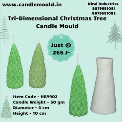 Tri - Dimensional Christmas Tree Candle Mould