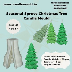 Seasonal Spruce Christmas Tree Candle Mould