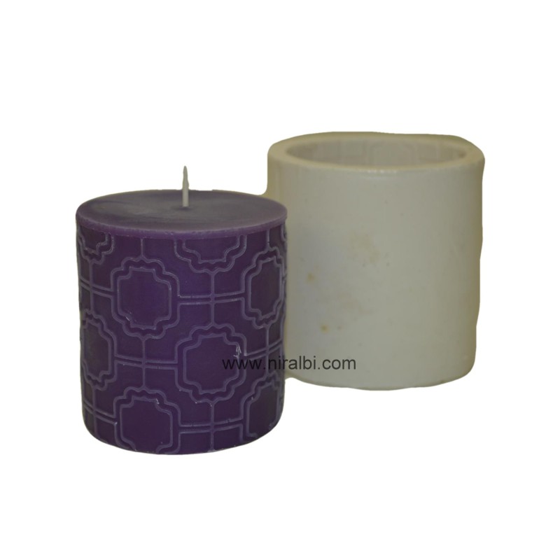 Small Designer Pillar Candle Mould SL542, Niral Industries.