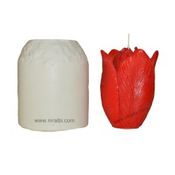 Big Rose Bud Silicone Candle Mould SL607, Niral Industries.
