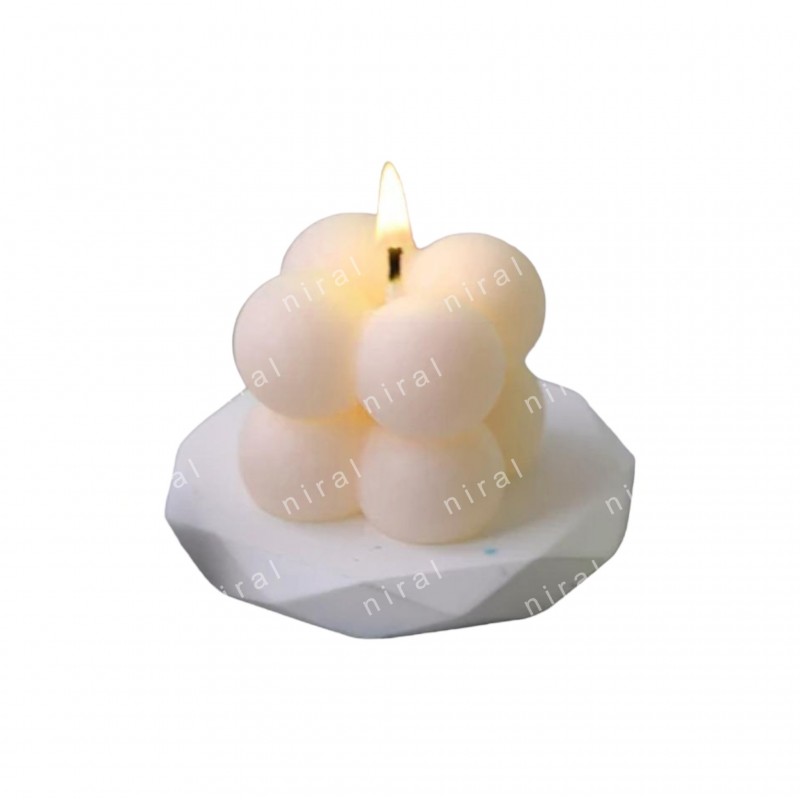 Small Bubble Thick Silicone Candle Mould HBY726, Niral Industries