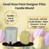 Small Rose Petal Designer Pillar Candle Mould HBY422, Niral Industries.