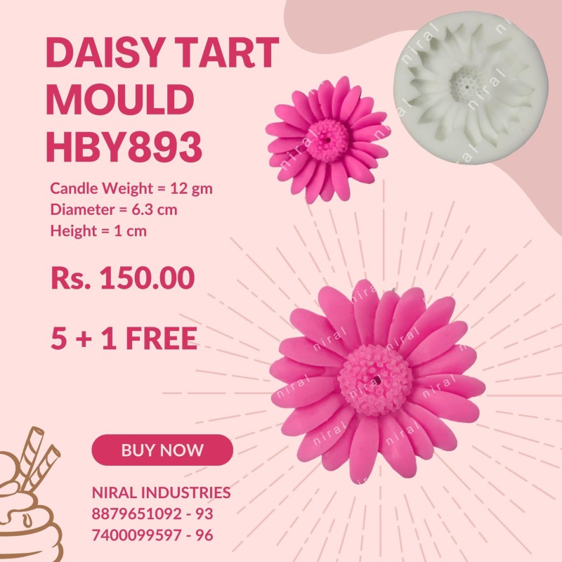 Daisy Flower Tart Big Mould HBY893, Niral Industries.