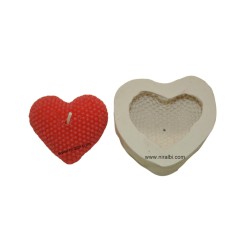Pearl In Heart Shape Silicone Candle Mould HBY600, Niral Industries.