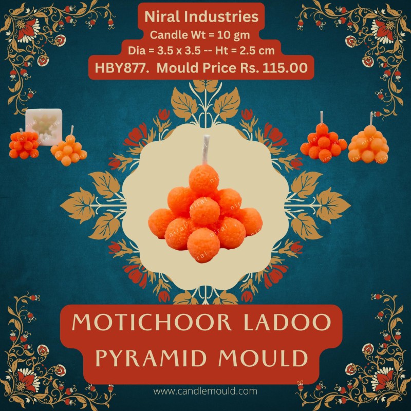 Motichoor Ladoo Pyramid Mould HBY877, Niral Industries.