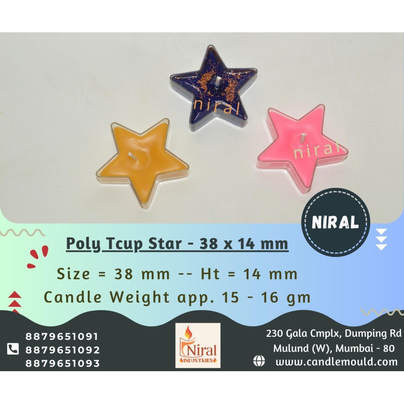 Niral's Poly T - Cup Star 38 x 14 mm
