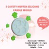 5 Cavities Muffin Silicone Candle Mould HBY921, Niral Industries.