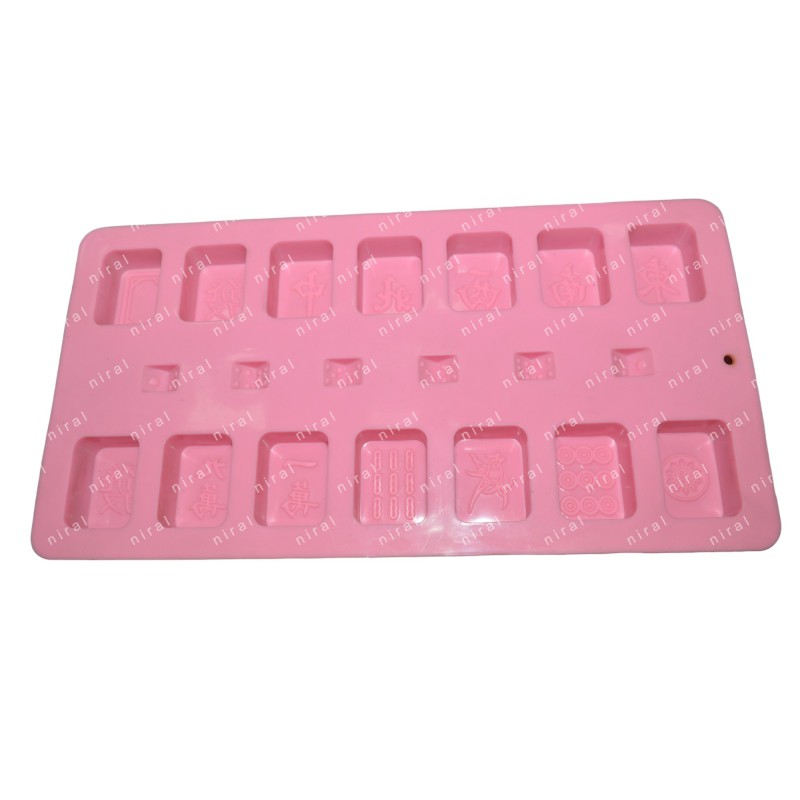 Chinese Mahjong Dice Chocolate Ice Cube Soap Candy Mold SP32431, Niral Industries