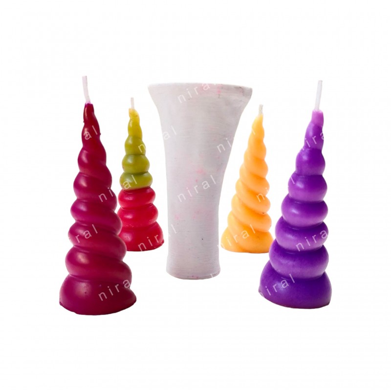 Magical Unicorn Horn Silicone Candle Mold HBY719, Niral Industries