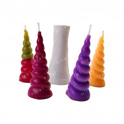 Magical Unicorn Horn Silicone Candle Mold HBY719, Niral Industries