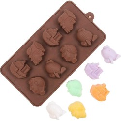 8-Cavity Vehicle Theme Silicone Chocolate & Candy Mould SP32466, Niral Industries