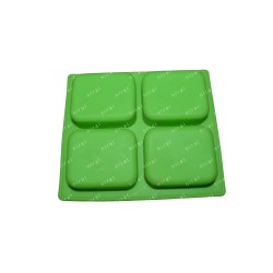 Silicone 4 Cavity Square Shape Soap, Lotion Bars, Bath Chocolate Mould SP32432, Niral Industries