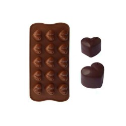 12 Cavity Heart-Shaped Silicone Chocolate Mold SP32494, Niral Industries