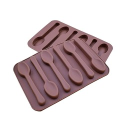 6 Cavity Spoon Shape Chocolate Mold SP32506, Niral Industries