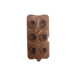 6 Cavity Precious Stones Silicone Chocolate Mould SP32472, Niral Industries
