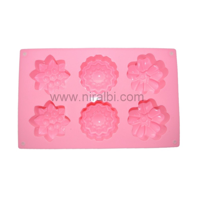 Designer Flower Soap Mould SP32106, Niral Industries.