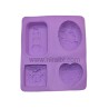 Snow Man,Laddy,Flower And Butterfly Soap Mould SP32138, Niral Industries.