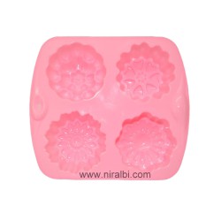 4 Different Flower Soap Mould SP32144, Niral Industries.