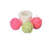 3D Rose Bud Flower Silicone Candle Mould HBY952, Niral Industries.