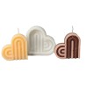 3D Love Heart Shape Silicone Candle Mould HBY956, Niral Industries.