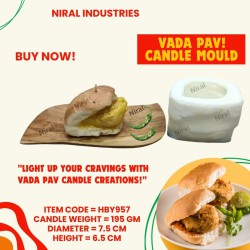 Vadapav Silicone Candle Mould HBY957, Niral Industries.