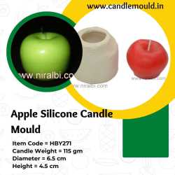 Apple Silicone Candle Mould HBY271, Niral Industries.